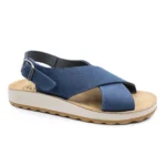 LEATHER WOMAN SANDAL BLUE – Image 2