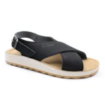 LEATHER WOMAN SANDAL BLACK – Image 2
