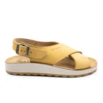 LEATHER WOMAN SANDAL YELLOW