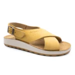 LEATHER WOMAN SANDAL YELLOW – Image 2