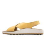 LEATHER WOMAN SANDAL YELLOW – Image 3