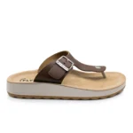 SYNTHETIC WOMAN SLIPPER DARK-BROWN