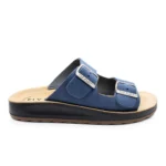 LEATHER MAN SLIPPER BLUE