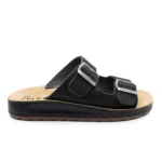 LEATHER MAN SLIPPER BLACK